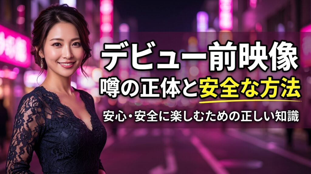 デビュー前無修正は存在する？AV女優の噂の正体と安全に観る方法【2026年最新】