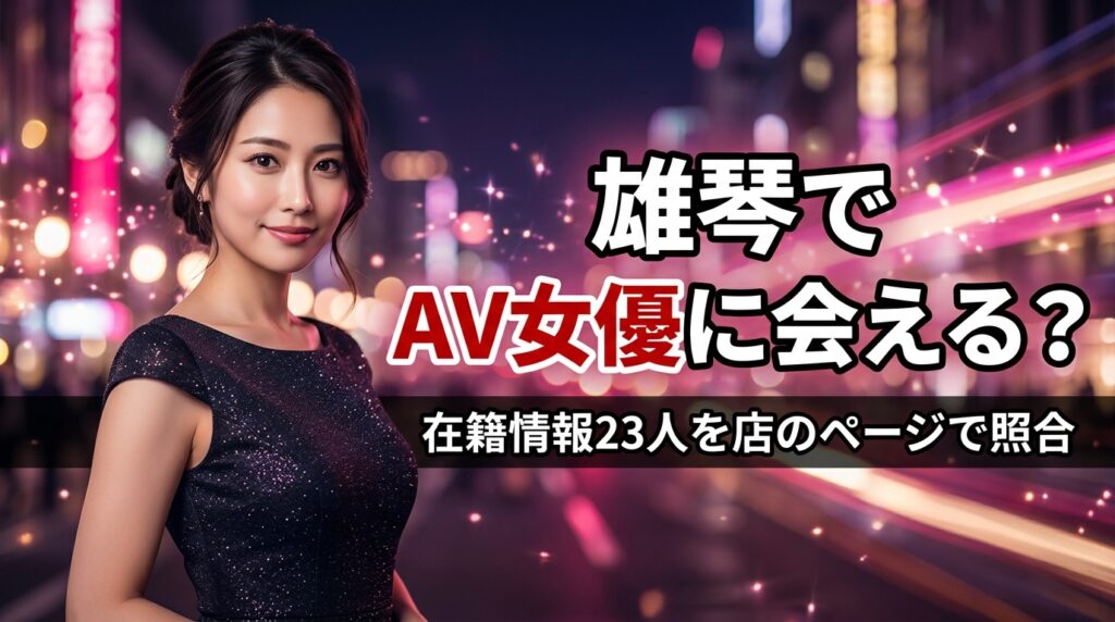 雄琴でAV女優に会える？ソープの在籍情報23人を店のページで照合【2026年最新】