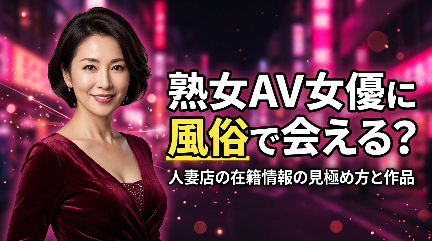 熟女AV女優は風俗で会える？人妻店の在籍情報の見極め方と作品【2026年最新】
