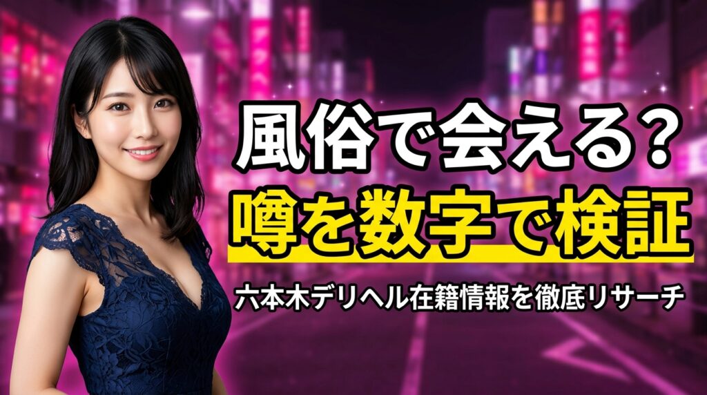 流川莉央は風俗で会える？六本木デリヘル在籍の噂を数字で検証【2026年最新】