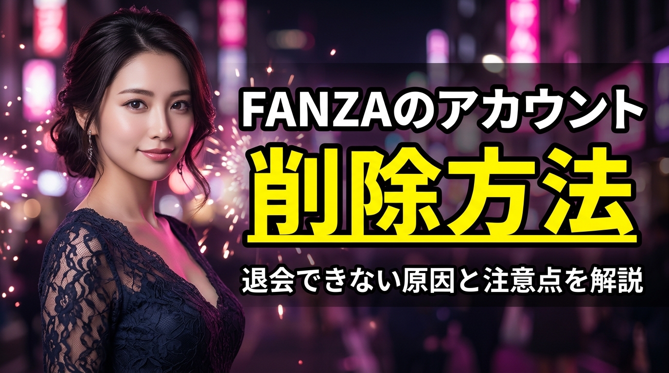 FANZAのアカウント削除（退会）方法！できない原因と退会前の注意点【2026年最新】
