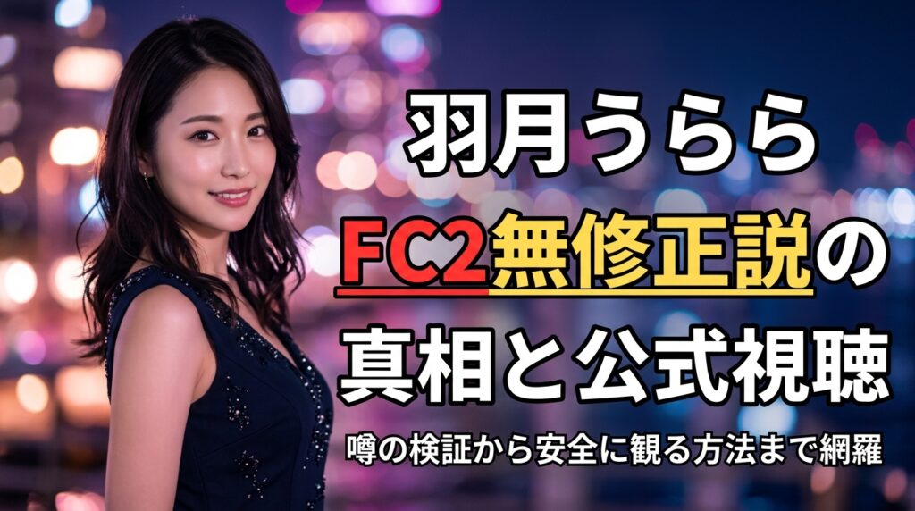 羽月うららの無修正は本当？FC2の噂の真相と本人を安全に観る方法【2026年最新】