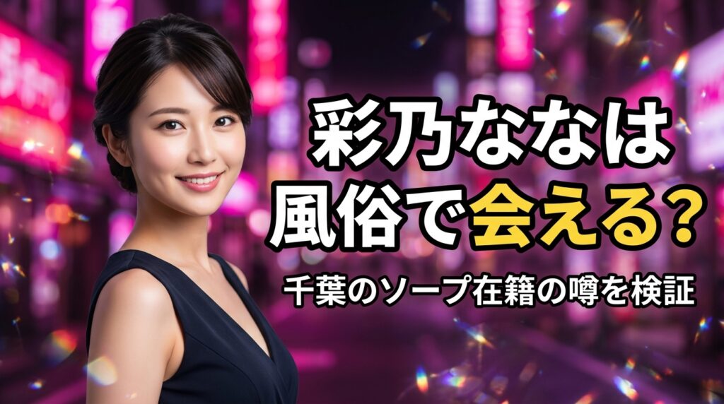 彩乃ななは風俗で会える？千葉のソープ在籍の噂を数字で検証【2026年最新】