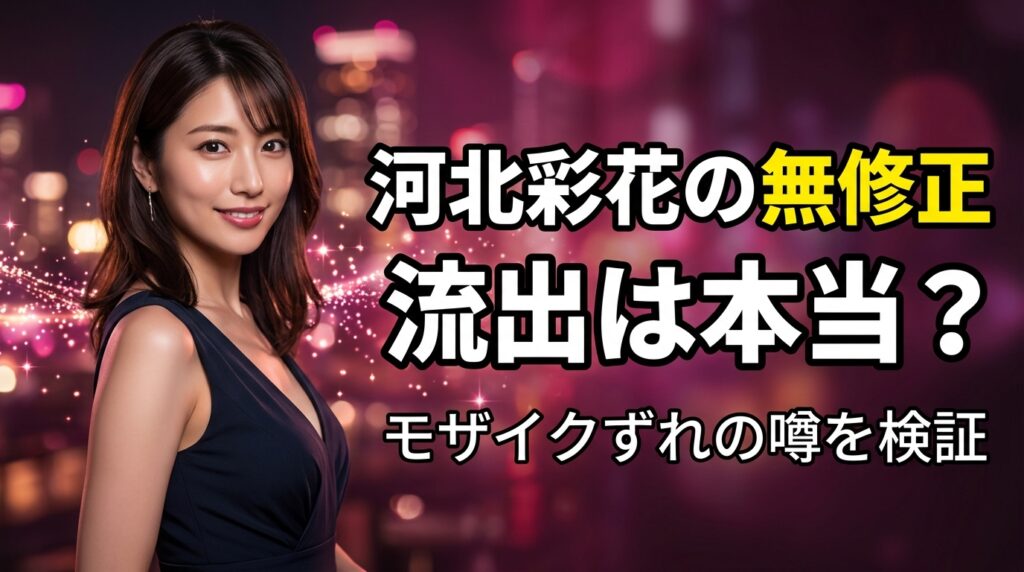 かわきたさいか（河北彩花）の無修正流出は本当？モザイクずれの噂を検証【2026年最新】