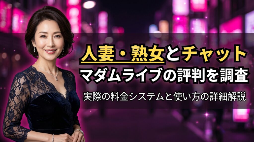 マダムライブの評判は？人妻・熟女とチャットできる料金と使い方【2026年最新】