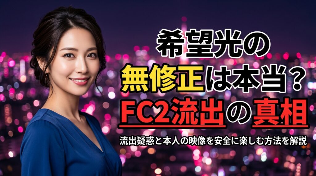 希望光の無修正は本当？FC2流出の噂の真相と本人を安全に観る方法【2026年最新】