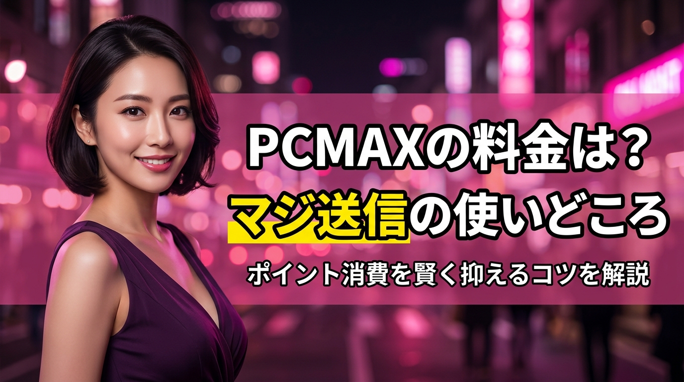 PCMAXの料金はいくら？ポイント消費一覧とマジ送信の使いどころ【2026年最新】