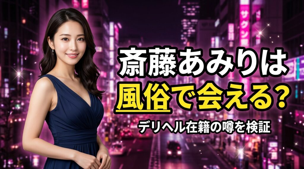 斎藤あみりは風俗で会える？六本木・渋谷のデリヘル在籍の噂を数字で検証【2026年最新】