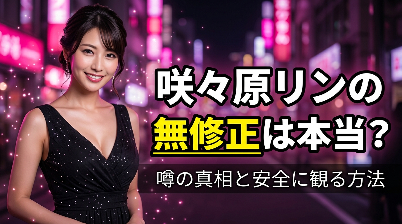 咲々原リンの無修正は本当？引退後の無修正デビュー説と本人を安全に観る方法【2026年最新】