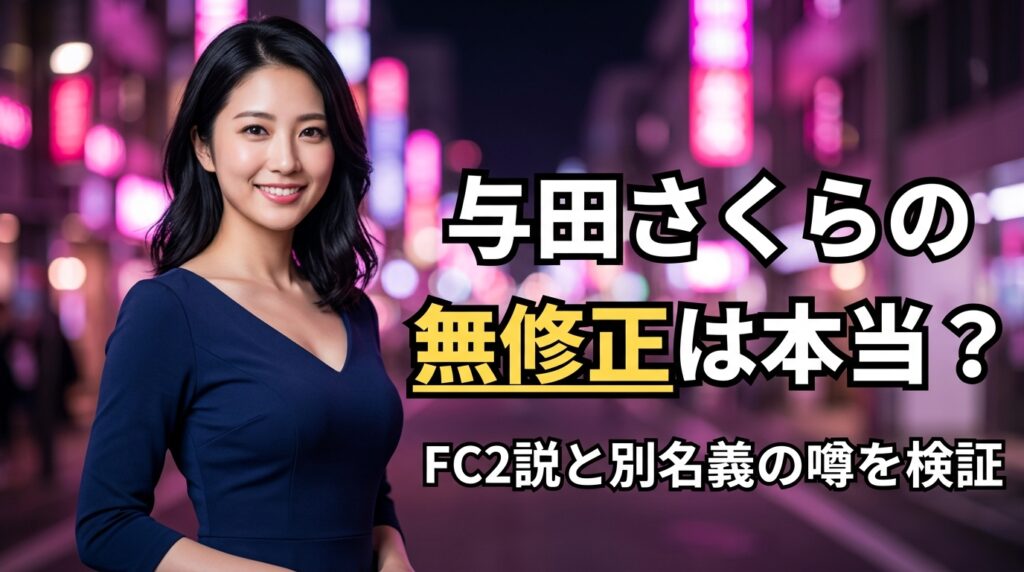 与田さくらの無修正・流出は本当？FC2説と別名義の噂を検証【2026年最新】