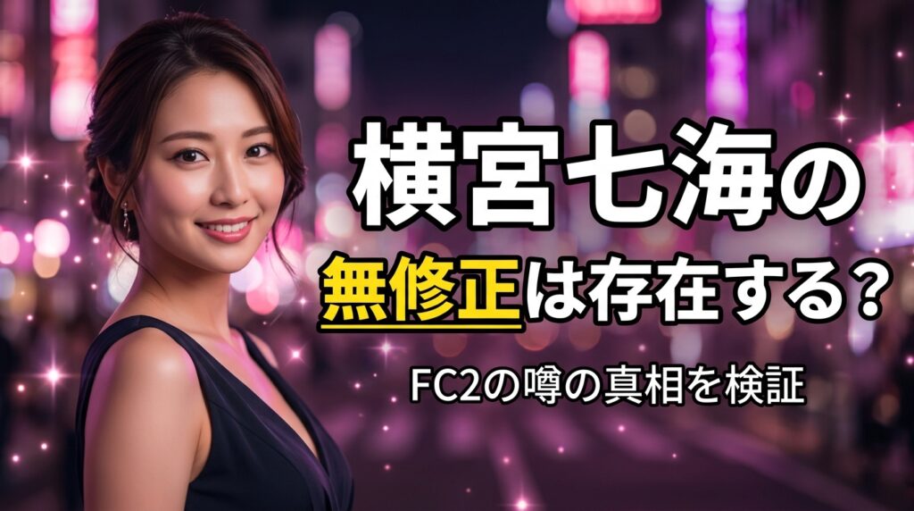横宮七海の無修正は存在する？FC2の噂の真相と本人を安全に観る方法【2026年最新】