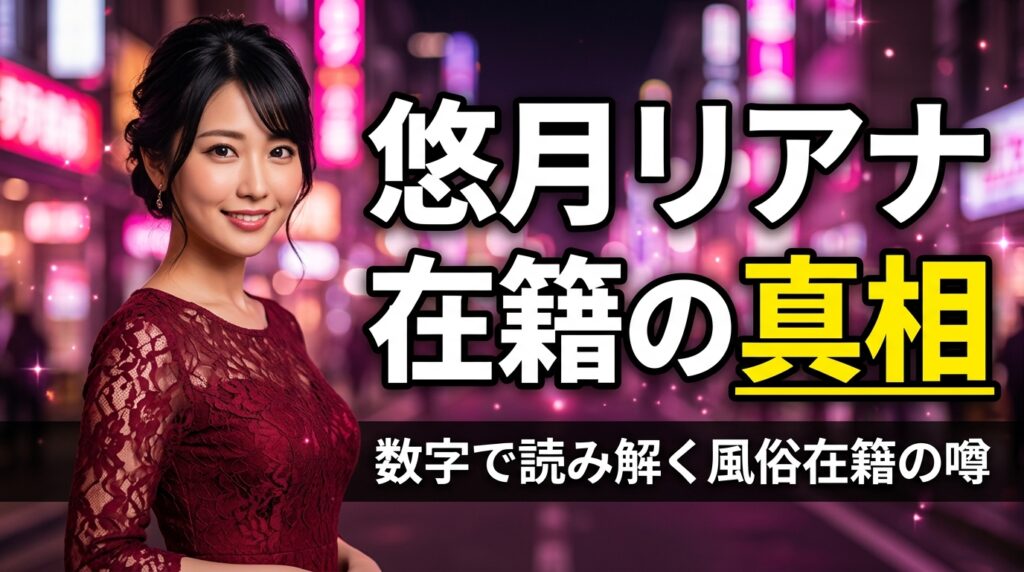 悠月リアナは風俗で会える？川崎ソープ在籍の真相を数字で検証！【2026年最新】