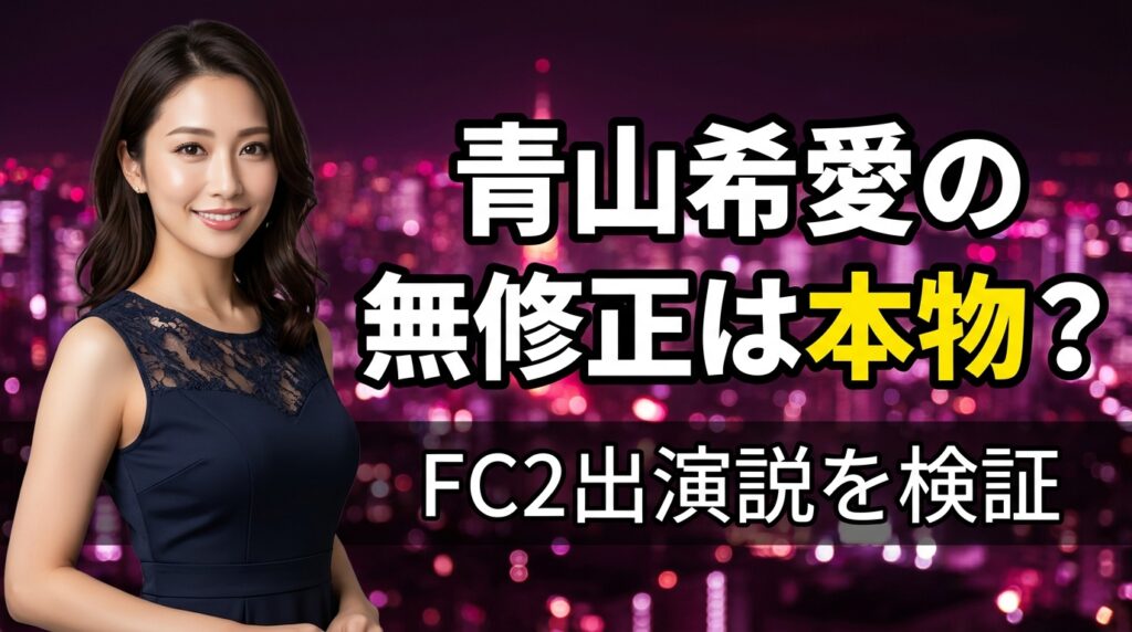 青山希愛の無修正は本物？FC2出演説と作品の現状を検証【2026年最新】
