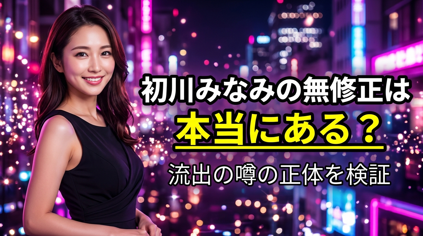 初川みなみの無修正は本当にある？流出・モザイク破壊の噂を検証【2026年最新】