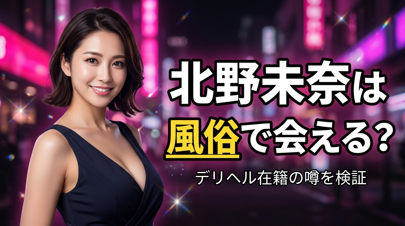 北野未奈は風俗で会える？新宿・池袋のデリヘル在籍の噂を検証！【2026年最新】