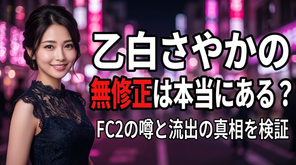 乙白さやかの無修正は本当にある？FC2の噂と流出の真相を検証【2026年最新】