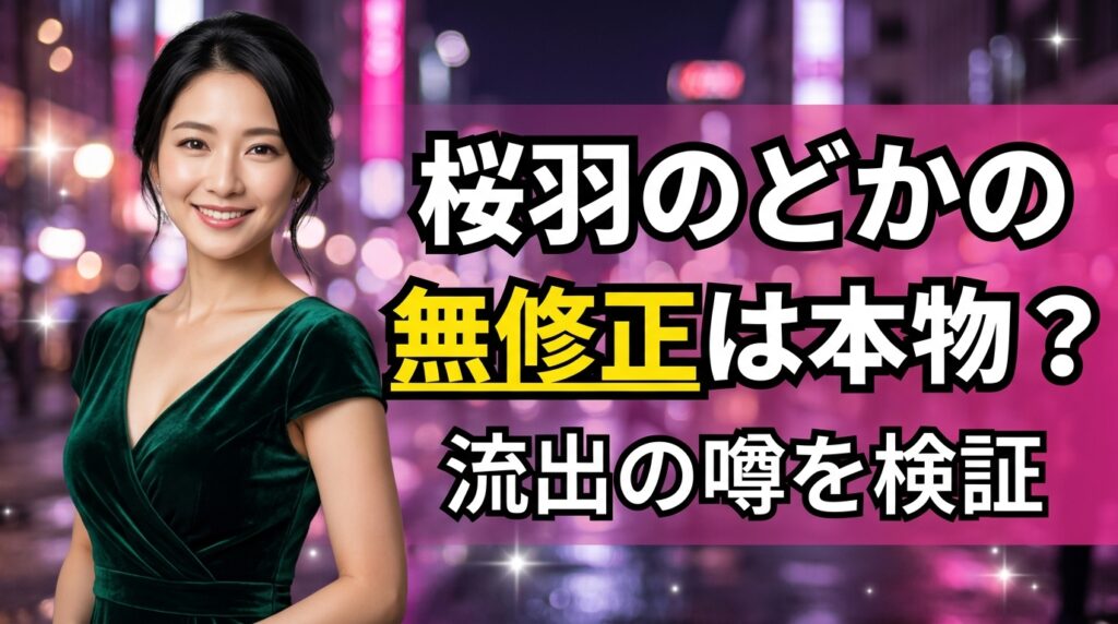 桜羽のどかの無修正は本物？流出の噂とFC2動画を検証【2026年最新】