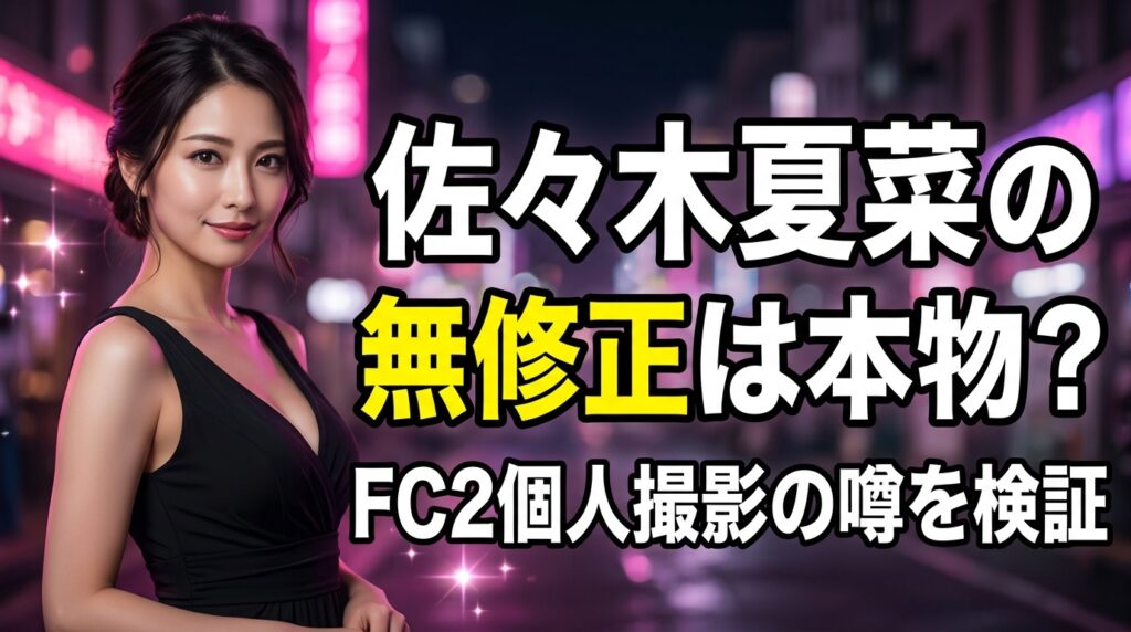 佐々木夏菜の無修正は本物？FC2個人撮影の噂を検証【2026年最新】